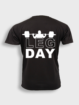 Short sleeve t-shit polyester- Leg day (Bar)