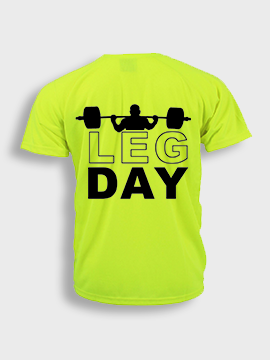 Short sleeve t-shit polyester- Leg day (Bar)