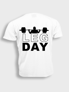 Short sleeve t-shit polyester- Leg day (Bar)