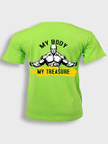 Short sleeve  t-shirt cotton - My body my treasure