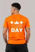 Short sleeve t-shit polyester- Leg day (bar)