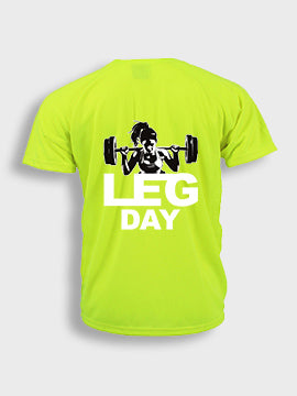 Short sleeve t-shit polyester- Leg day (Female Bar)