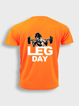 Short sleeve t-shit polyester- Leg day (Female Bar)