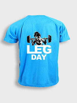 Short sleeve t-shit polyester- Leg day (Female Bar)