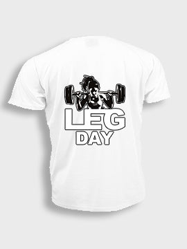 Short sleeve t-shit polyester- Leg day (Female Bar)