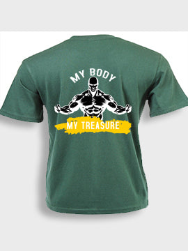 Short sleeve  t-shirt cotton - My body my treasure
